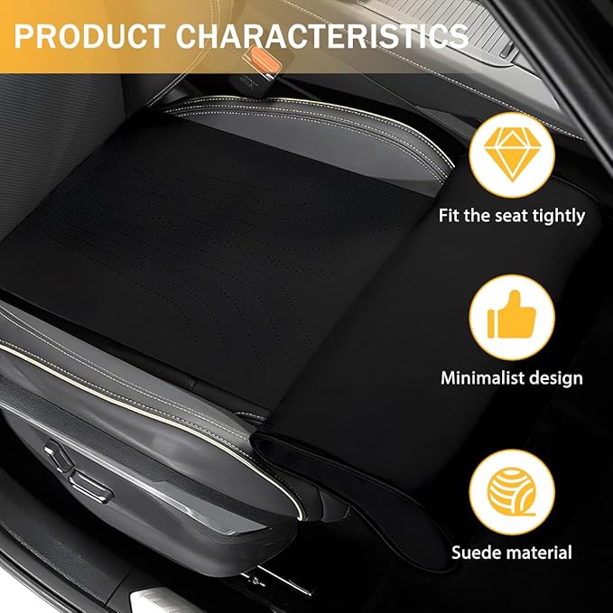 HZEL Car Seat Extender Leg Support Cushion, Lengthen Memory Foam Vehicle Front Seat Leg Support Extension Pad for Driving, Comfortable Automobile Extended Thigh Pillow, Universal Fit (Black)