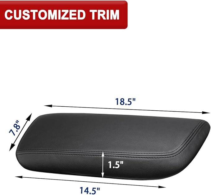 KBH Center Console Armrest Cover for Toyota Camry 2018 2019 2020 2021 2022 2023 2024, Middle Console Arm Rest Lid Covering, Vinyl Leather, Anti-Scratch, Black