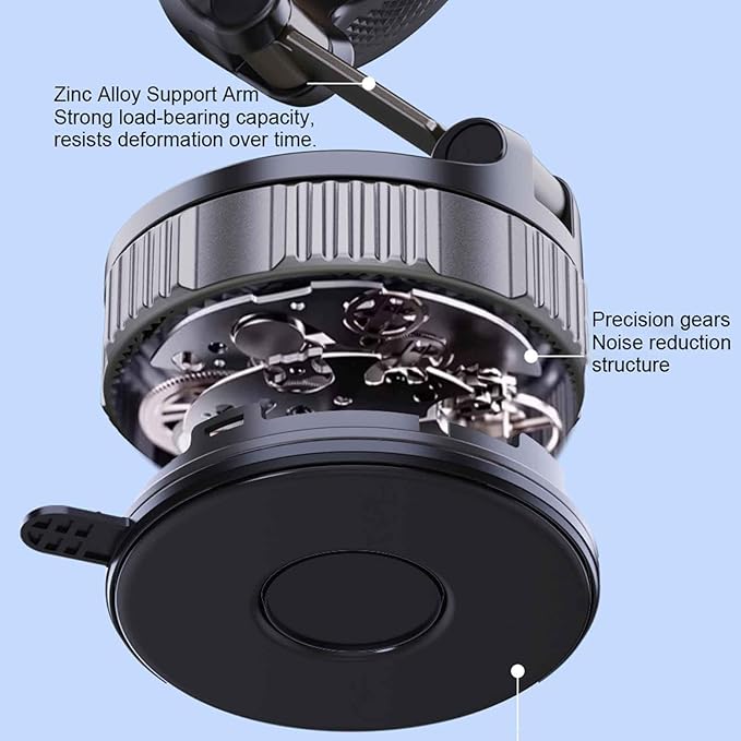 Magnetic Suction Phone Holders for Your Car, 360°Adjustable Magnetic Car Phone Holder，Suction Cup Phone Mount for Your Car/Gym/Mirror,Phone Car Mount Compatible iPhone & Android(Black)