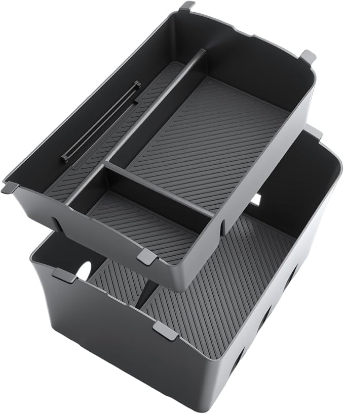 LFOTPP 2026 Palisade Center Console Organizer - 2PCS Upper + Lower 2026 Palisade/Palisade Hybrid Armrest Storage Box Tray - 2026 Palisade Hybrid Accessories - Only Fit Calligraphy Trim