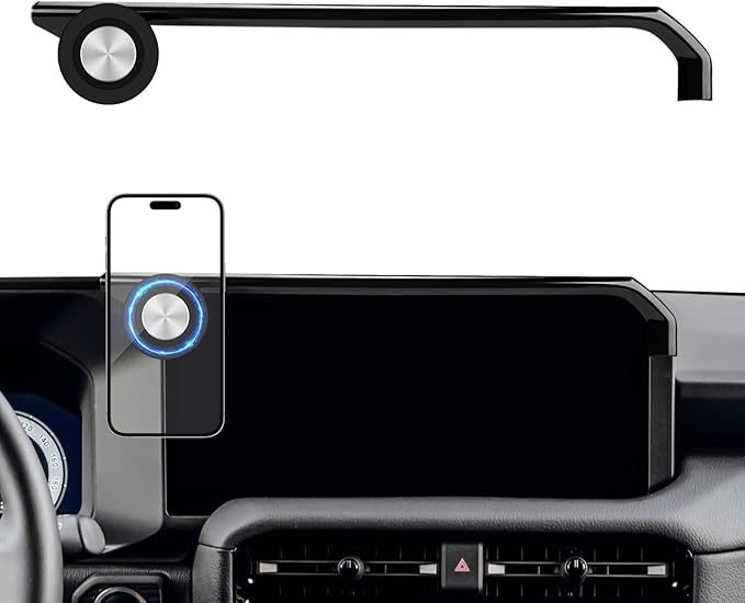 Karltys 2800gf Magnetic Phone Holder, Screen Base Phone Mount with iPhone MagSafe, 360° Rotation Phone Holder for Toyota Land Cruiser J250 250 2024 2025 2026 8/12.3" Screen Accessories