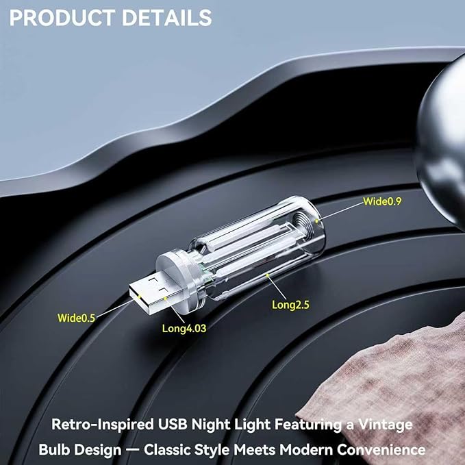 4 PCS USB Night Light, Touch Dimmable Mini USB LED Car Interior Ambient Lights, Portable Plug-in Glass Bottle Night Lamp for Car, Tent, Desk, Bedside(2Blue&2Purple)