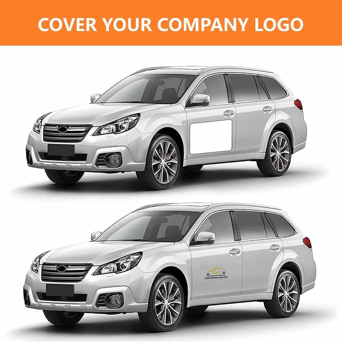 2 Pack Blank Car Door Magnet Sticker, Rounded Corners Magnetic Vehicle Sign, Perfect Magnet for Truck to DIY Advertise Business and Cover Company Logo, Personalized Magnet Decal, 24x36 inch White