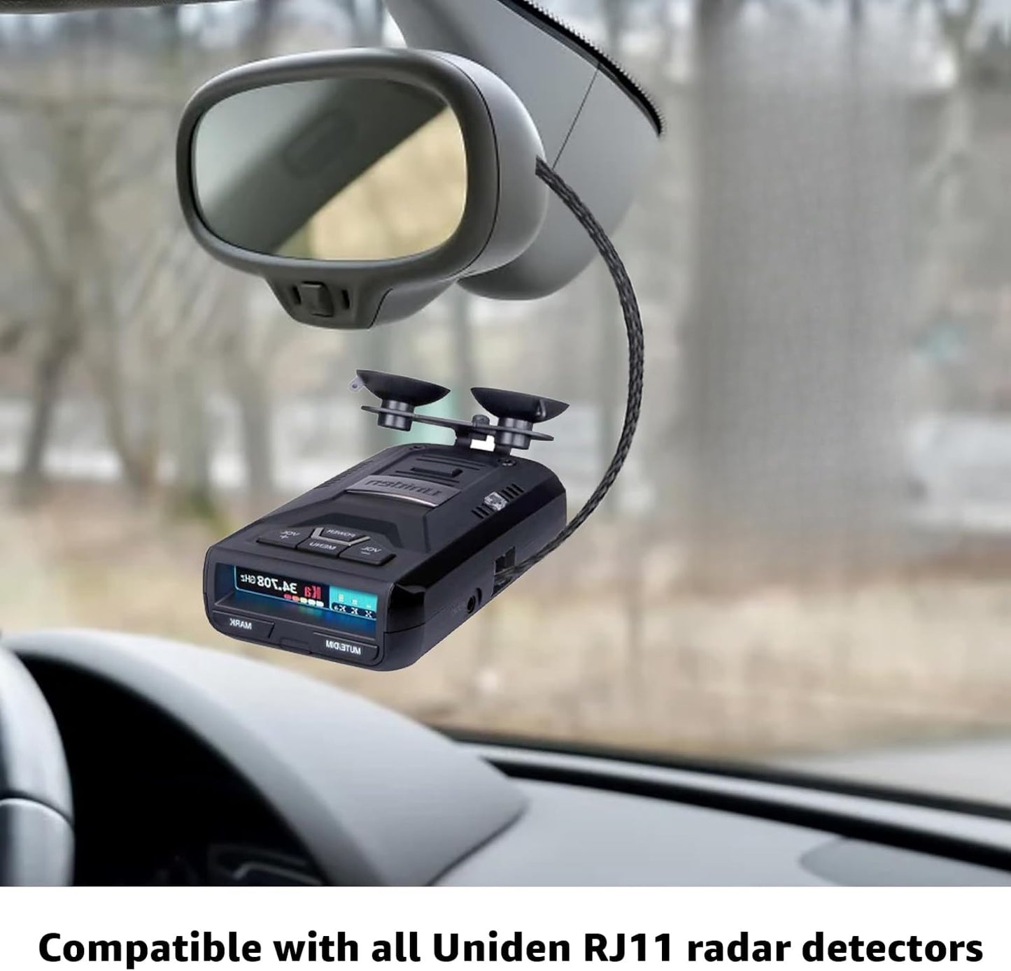 RJ11 Power Cord Compatible with Uniden Radar Mirror Wire Detectors,Model (3005201U) Fits R1 R3 R4 R7 R8 (3 Pack)