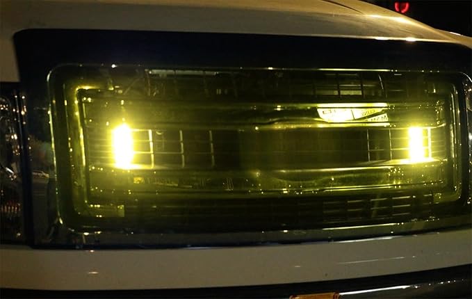 iJDMTOY 3000K Yellow 3-Chipset High Power LED Daytime Running Light Kit Compatible with Behind The Grille or Lower Bumper Insert Area