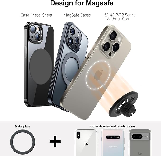 for MagSafe Tundra/Sequoia Phone Mount, Exclusive Fit for 2026-2022 Toyota Tundra and 2026-2023 Toyota Sequoia, for iPhone 17/16/15/14/13/12/Mini Series, Toyota Tundra/Sequoia Accessories