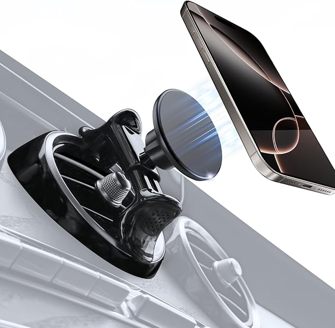 MagSafe Car Mount for Mercedes-Benz, Round Air Vent Holder with Strong Magnet, Compatible with Mercedes Benz GLC, C-Class, E-Class, A/B-Class, GLC/GLB/GLA/Sprinter, Mercedes Benz Accessories
