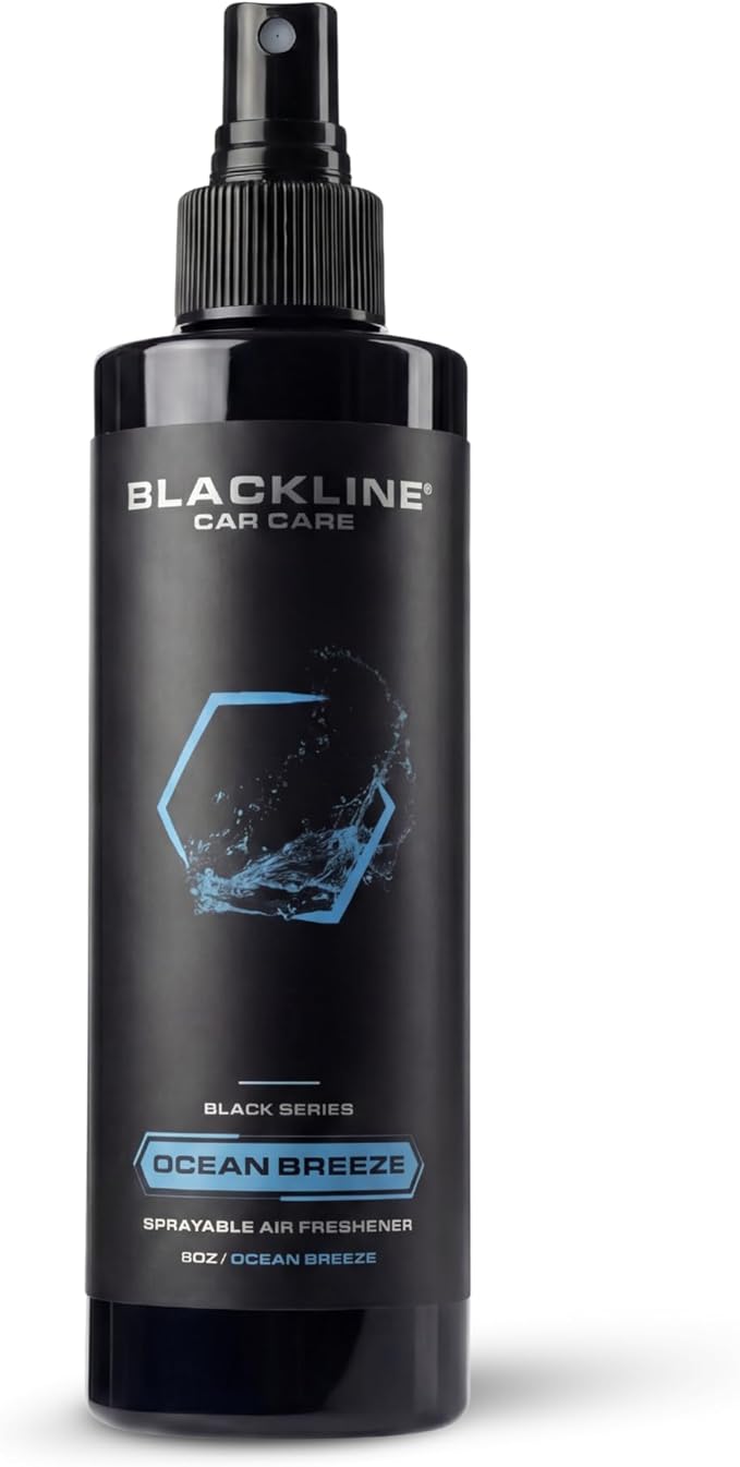 Blackline Car Care - Ocean Breeze Car Air Freshener, Long-Lasting, Oder Eliminator, for Cars, Trucks, SUV, or Home Use - 8 fl OZ - Scent Spray