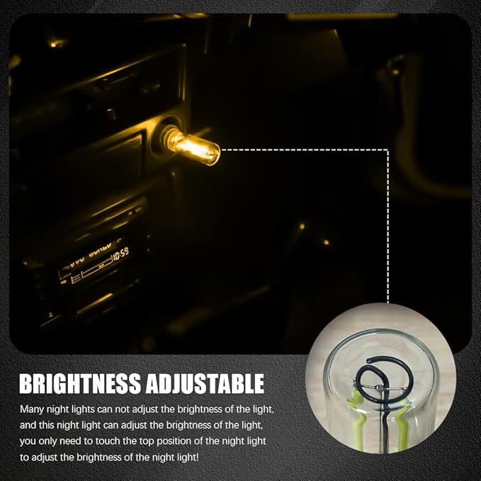 USB LED Car Interior Atmosphere Light, Auto Interior Lights, Plug-in USB Automotive Light, Universal Portable Auto Ambient Lighting Kit Car Accessories for Cars, Bedroom, Hallway (Warm Color)