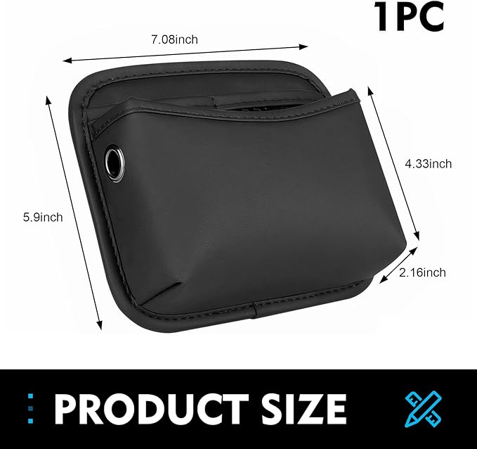 Car Storage Pouch,Multi-Pocket Centre Console Storage Box,Car Interior Portable Mounting Parts,Universal for Most Cars (Black)