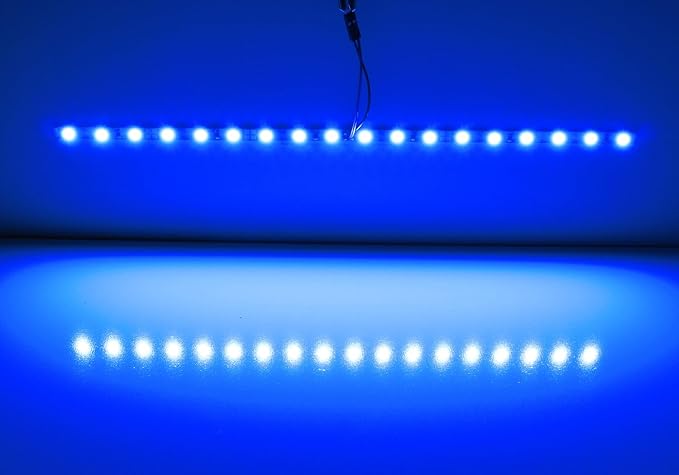 iJDMTOY 18-SMD-5050 LED Strip Light Compatible with Car Trunk Cargo Area or Interior Illumination, Ultra Blue