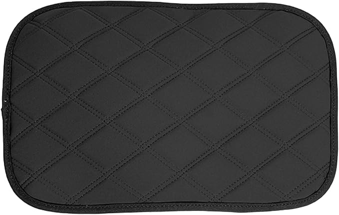 FH Group Neosupreme Black Diamond Pattern Center Console Pad – Water-Resistant Armrest Cover Protector for Cars, SUVs & Trucks