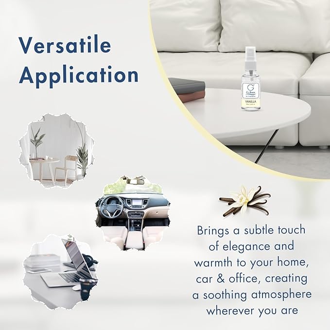 G's Breeze Vanilla Air Freshener – Rich, Creamy Aroma of Vanilla - Sweet Floral Scent - Ideal for Home, Car, Office - Long-Lasting Fragrance - Create a Serene Ambiance Around You