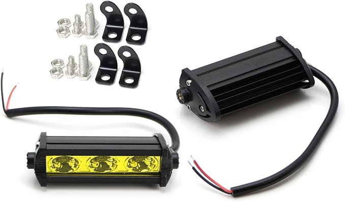 iJDMTOY 3000K Yellow 3-Chipset High Power LED Daytime Running Light Kit Compatible with Behind The Grille or Lower Bumper Insert Area
