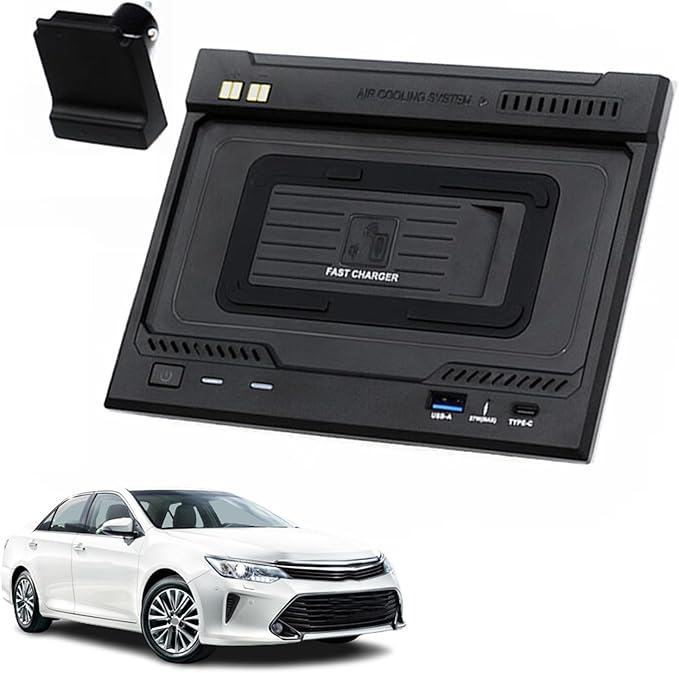 Car Wireless Charger for Toyota Camry 2018-2023, Easy-to-Install Fast Charger, 15W Fast Phone Charging Pad for Mobile Phones That Support Wireless Charging