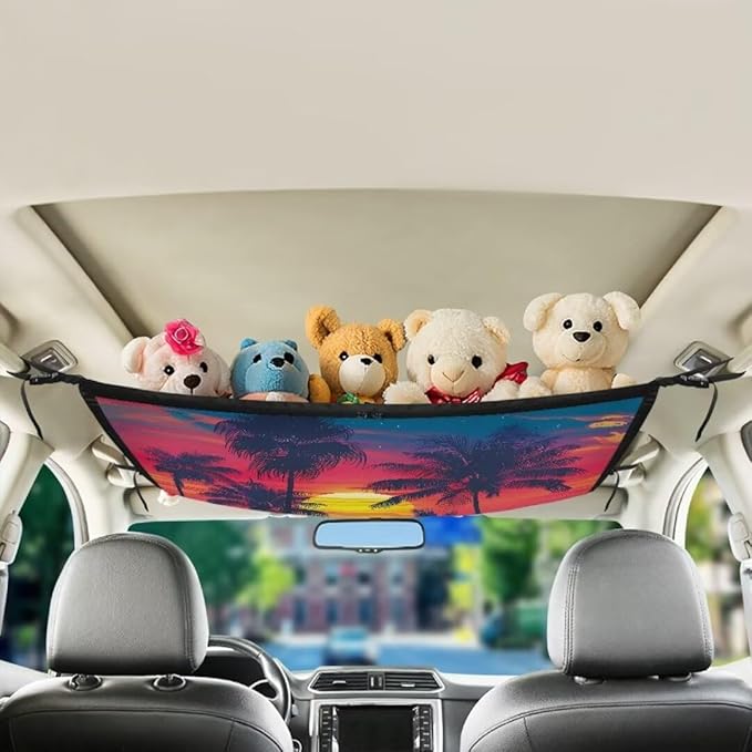 Sun Tree Car Roof Storage Bag Hanging Car Storage Bag Multi-Purpose Car Bag Storage Box Organizer Pouch Pocket One-Size-Fits Car Travel Accessories