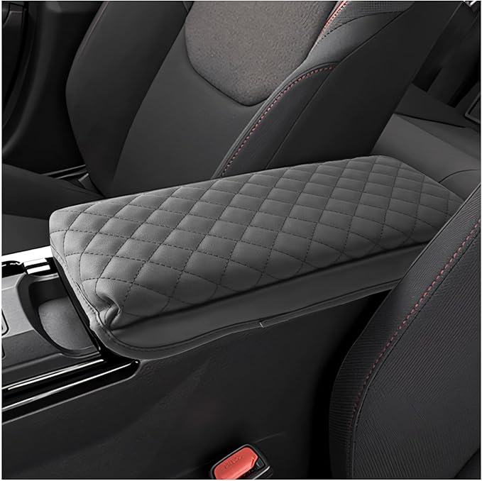 SXCY for 2025 2026 Toyota Prius Armrest Cover Pad for 2023-2026 Toyota Prius Accessories 2023 2024 2025 2026 Prius Center Console Cover w/Soft Cotton Cushion (Added-Pad w/Side Pockets)