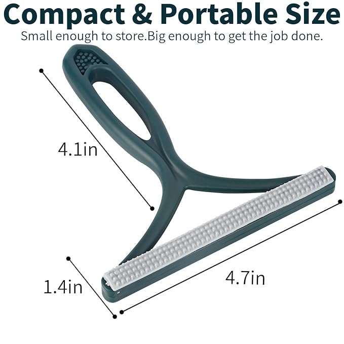 Pet Hair Remover Special Cat and Dog Hair Remover Multi Fabric Edge and Carpet Rake Scraper Dog Hair Remover for Rugs, Couch and Pet Towers(Silicone and ABS)