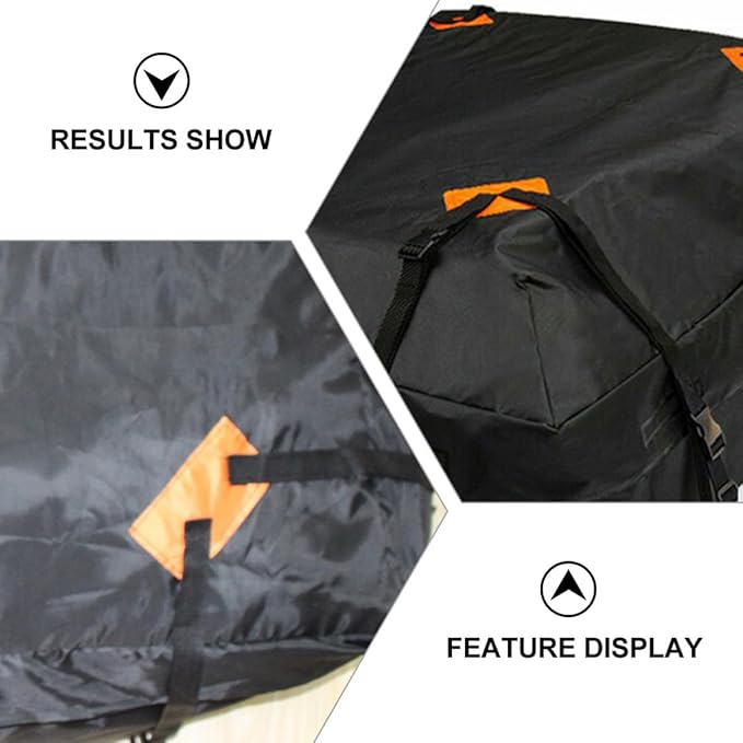 Waterproof Car Roof Cargo Bag 420d Oxford Fabric Auto Rooftop Carrier Large Capacity Dustproof Sunproof Storage for Travel and Outdoor Vehicle Use