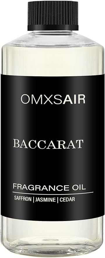 Baccarat Hotel Diffuser Oil Inspired by Baccarat NY hotel 16.9Fl Oz(500ml) - Hotel Fragrance Diffuser Oil & Home Luxury Scents - Saffron, Cedar,Ambergris Essential Oils Blend for Aromatherapy Diffuser