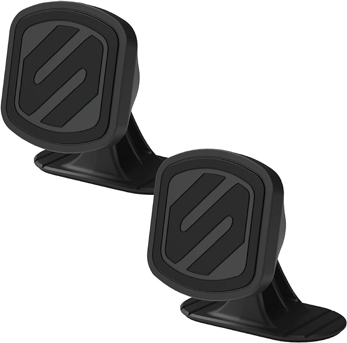 Scosche MMD-2PKXCES0 MagicMount Select Magnetic Car Phone Holder - Strong Magnet Mount for iPhone and Android - 2 Pack Magnetic Cell Phone Mounts for Car Dash - Universal 360° Mobile Cellphone Holder