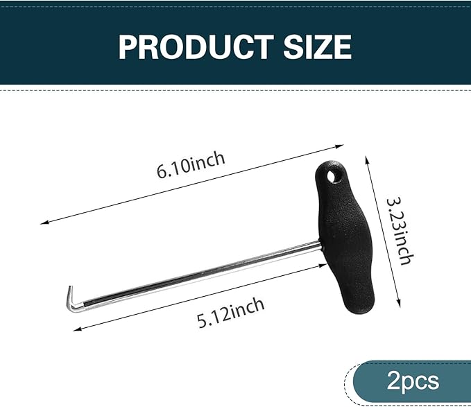 2 PCS Car Instrument Cluster Panel Trim Removal Tools, Air Vent Panel Puller, 3.2" x 6.1" T-Shaped Air-Outlet Removal Pulling Hook Tool, Compatible with Volkswagen (Black)