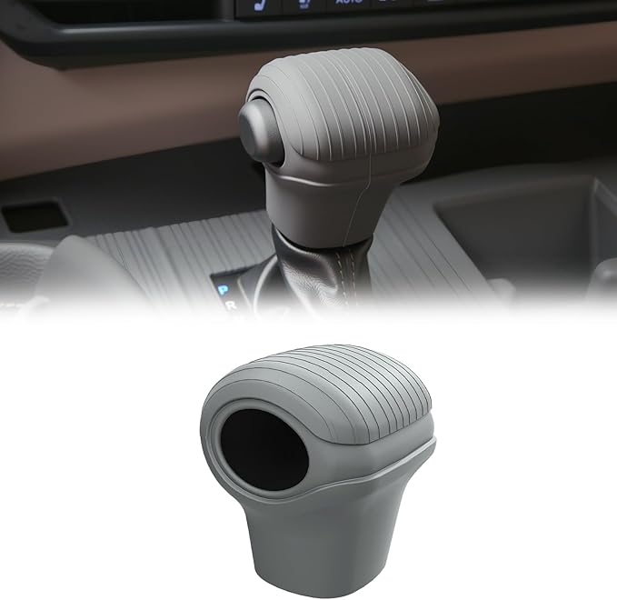 Gear Shift Knob Cover for Toyota Sienna 2021-2026 Silicone Center Console Gear Shift Head Protection Compatible with LE/XLE/XSE/Woodland Edition/Limited/Platinum(Gray)