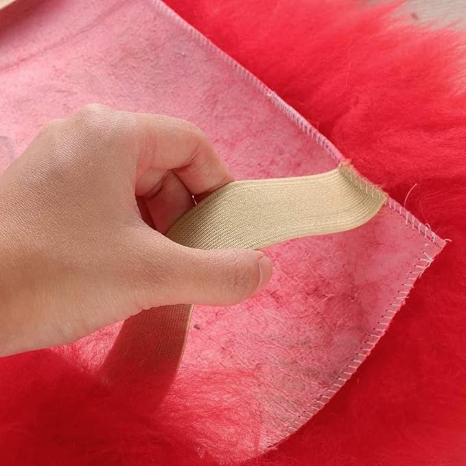 Armrest Cover for Car, Auto Center Console Pad Furry Sheepskin Wool Car Armrest Seat Box Cover Protector Universal Fit (Wine Red)
