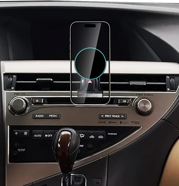 SKYLOTEC Phone Holder for Lexus RX 350 RX 450h 2010-2015 Accessories Car Magnetic Phone Mount Compatible with MagSafe, Strong Magnets Fast Wireless Charger RX350 RX450h Cell Phone Holder Base