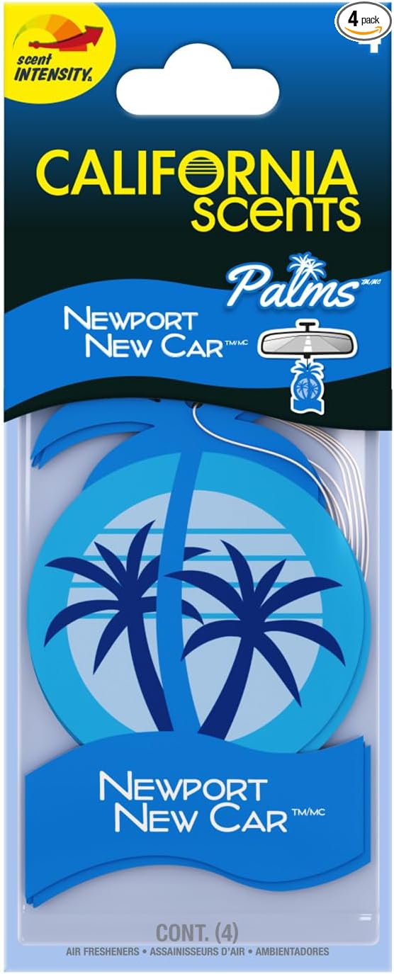 California Scents Palms Paper Newport New Car Air Freshener
