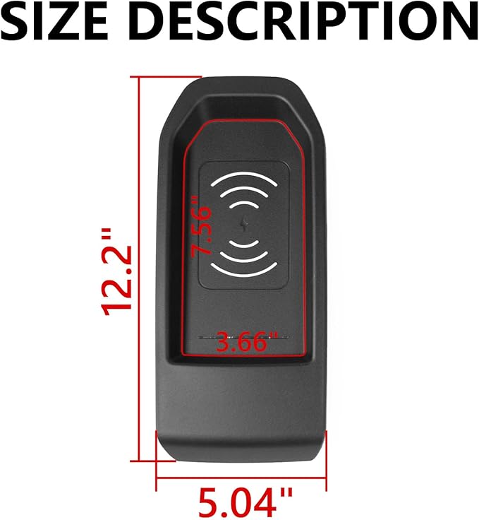 Xipoo Wireless Charger Compatible with 2019-2026 Chevy Silverado GMC Sierra Wireless Charger Tray 15W Fast Jump Seat Replacement for 19-26 Chevy Silverado Accessories