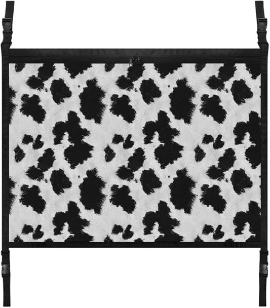 Car Roof Storage Bag Cow Black Spot Multi-Purpose Seat Organizer Car Bag Storage Box Organizer Pouch Pocket Car Travel Accessories Compatible with Most Cars