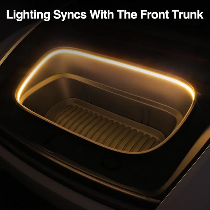 Frunk LED Light Strip for Tesla Model Y Juniper 2020-2026,Tesla Front Trunk Flexible Silicone Waterproof Interior Lighting Bar Accessories Intelligent Ambient Lights