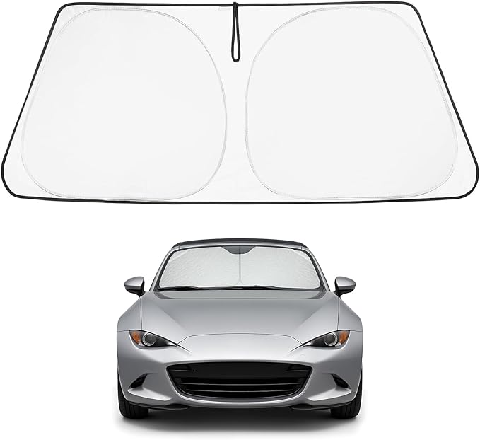 Proadsy 2026 Upgrade Front Windshield Sun Shade Foldable Sunshade Protector Custom Fit MX-5 Miata Convertible 2016-2026 MX5 Accessories