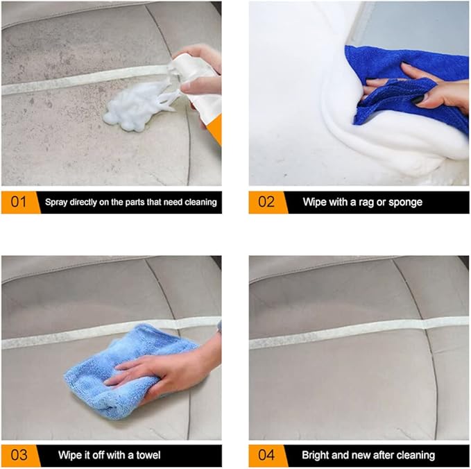 Zcargel Car Foam Cleaner Car Interior Foam Cleaner Multifunctional Foam Cleaner Purpose Cleaner for House and Car for Leather Seat Plastic Fabric30mL / 60mL / 100mL