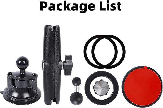 Magnetic Car Phone Holder for Magsafe, Ultra-Stable 360° Rotation Suction Cup Metal Phone Mount for Your Car Windshield Dashboard, Compatible with iPhone 16 Pro Max 15 14 13 12 Series