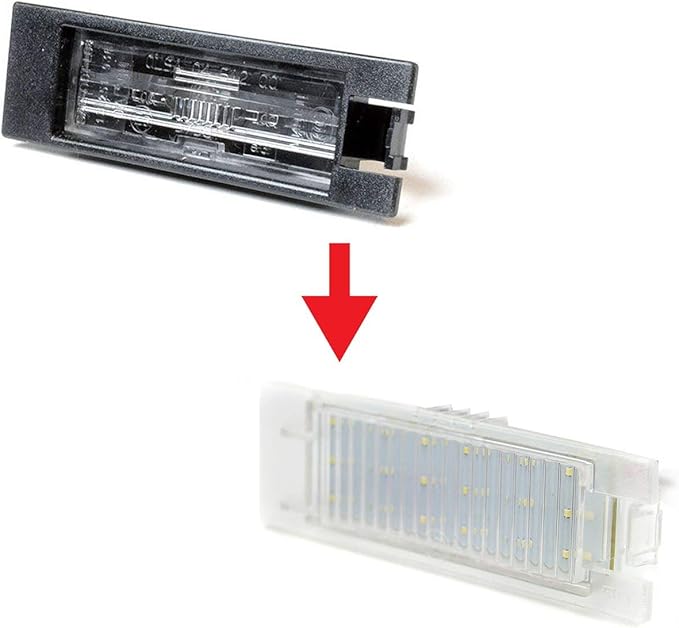 iJDMTOY Xenon White 3W Full LED License Plate Light Kit Compatible With Chevrolet 2014-24 Camaro, 2013-15 Malibu, 2011-15 Volt, 2016-up Cruze, 18-SMD White LED & Can-bus Error Free