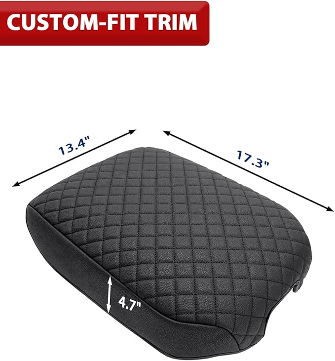 KBH Center Console Armrest Cover for Nissan Titan 2016-2024, Vinyl Leather Car Middle Console Lid Protector Arm Rest Cushion, Anti-Scratch, Black (ONLY for Bucket Seat Console)