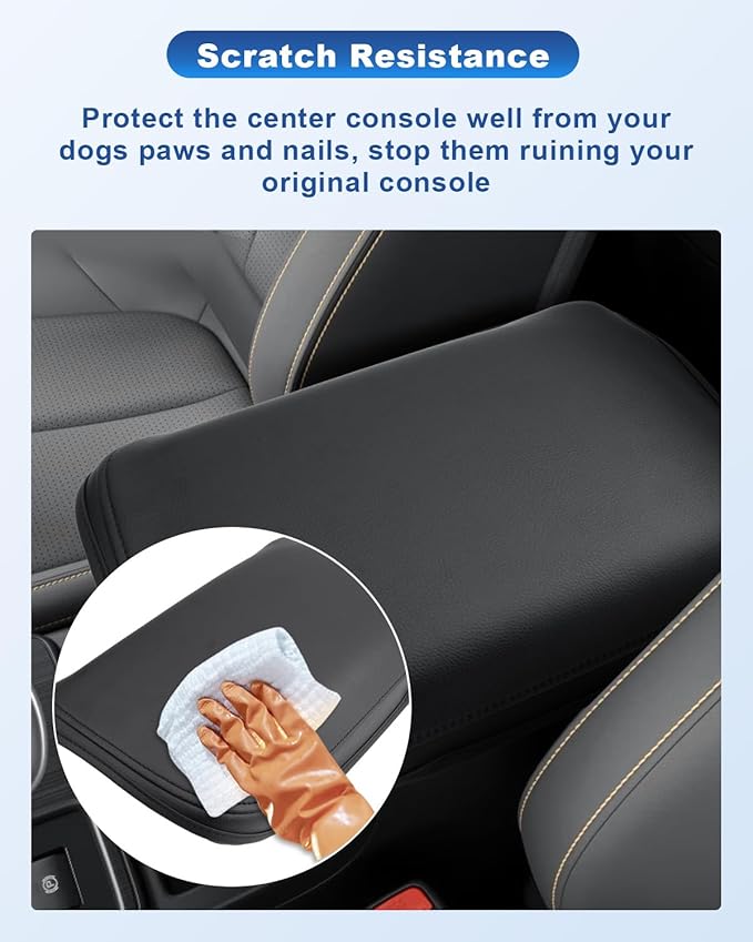 CDEFG for 2026 Subaru Outback Center Console Cover for 2026 Subaru Outback (Premium/Limited/Limited XT/Touring/Touring XT/Wilderness) Accessories Armrest Cover Arm Rest Pad Leather