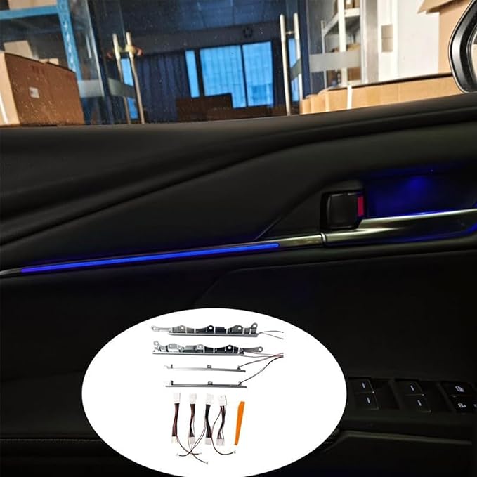 HIGH FLYING Car Interior Accessories for Toyota Camry 2025 2026 Inner Side Door Decorative LED Atmosphere Ambient Light Strip Replacement KIt ABS (Blue Lighted)