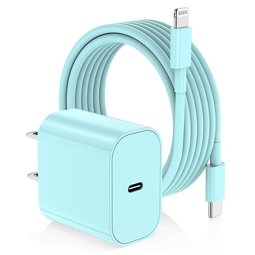 iPhone Fast Charger,Type C Wall Charger Block Plug and 10ft USB C to Lightning Charging Cable Cord Long,Power Adapter Cube Brick Box for Apple iPhone 14 Pro Max/14 Plus/14/13/12 Mini/11/XS Max/XR/iPad