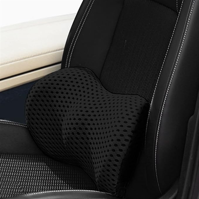 Lumbar Support Pillow for Car Seat, Mesh Office Chair Back Support Cushion, Ergonomic Back Pillows for Carseat,Office Chair,Desk,Wheelchair(Black)