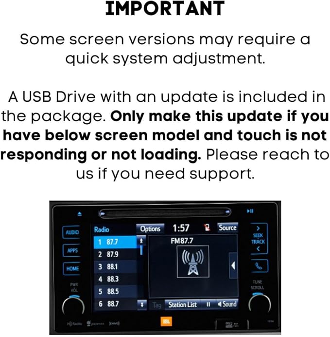 Wireless/Wired Adapter for CarPlay Android Auto Compatible with Toyota Tacoma 2014-2019 Entune 2.0 High Definition Audio High Screen Resolution.