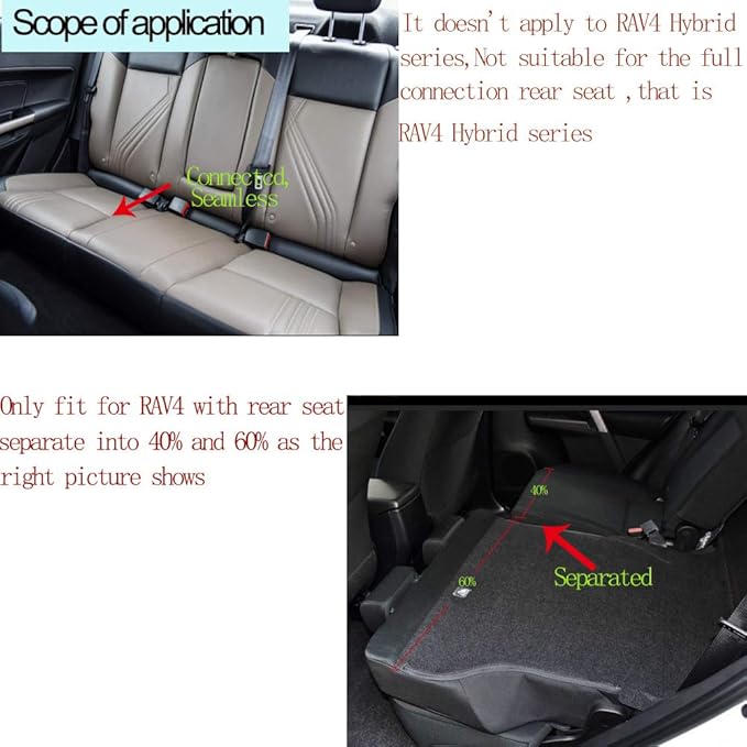 EKR Rav4 Seat Covers Custom Fit for Toyota Rav4 XLE,Platinum,Limited 2013-2018 & SE 2016-2018, Leather Car Seat Cover Full Set for SUV,Faux Leather(Black with Red Trim)