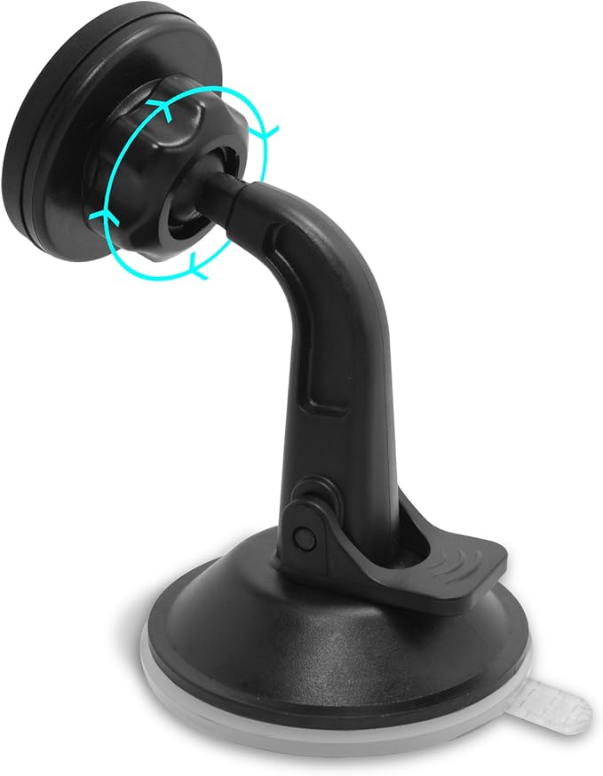 TechMatte Car Phone Mount Magnetic-Dashboard Mounted Car Phone Holder-Universal Smartphone Compatibility with Strong Magnetic Technology (Black), Portable Electronic Device Mount