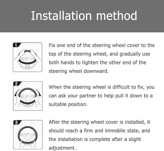 Direct Silicone Auto Car Steering Wheel Cover 13"-15" / 33-38cm, with 4 pcs Air Vent Hook - Gray