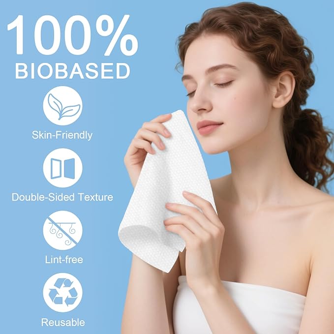 Compressed Towels Tablets (11.8" x11") 50 Bulk Set Disposable Compressed Washcloths for Travel & Camping, Soft Compressed Face Towel with Waterproof Case for Daily Use & Camping Essentials