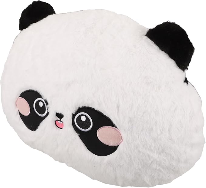 balacoo Cartoon Panda Lumbar Support Pillow Plush Seat Cushion for Car and Office Chair Lower Back Comfort Travel Neck Pillow