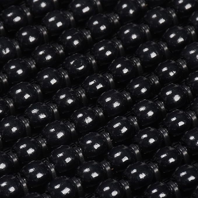 Blueshyhall Cooling Wooden Beaded Car Seat Cover Comfortable Massage Support Cushion for SUV Auto Office Home Seat Chair - Black 2 Pcs