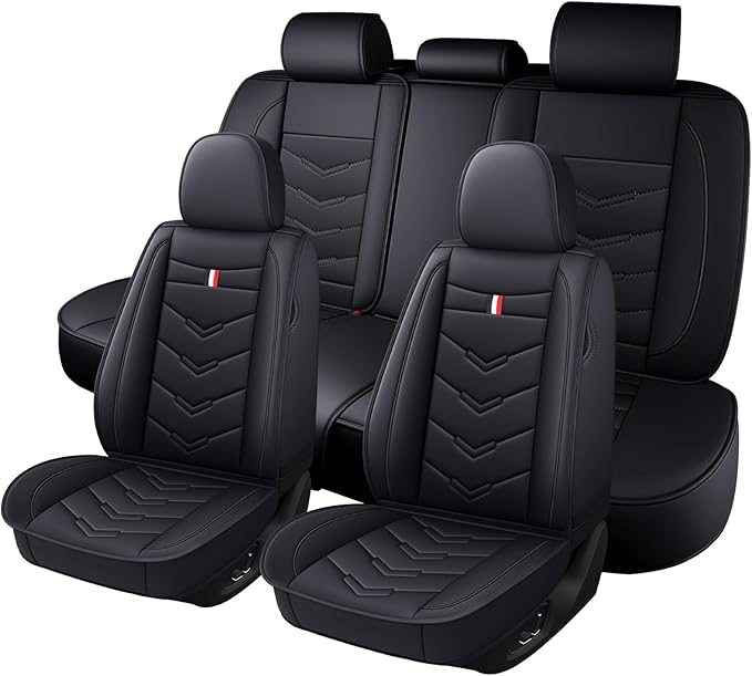Car Seat Cover for Chevrolet Camaro 2000-2024, Durable Wear Resistant Waterproof Vehicle Cushion Cover, Breathable No Odor Premium Leather Vehicle Seat Covers.(Standard,Black)